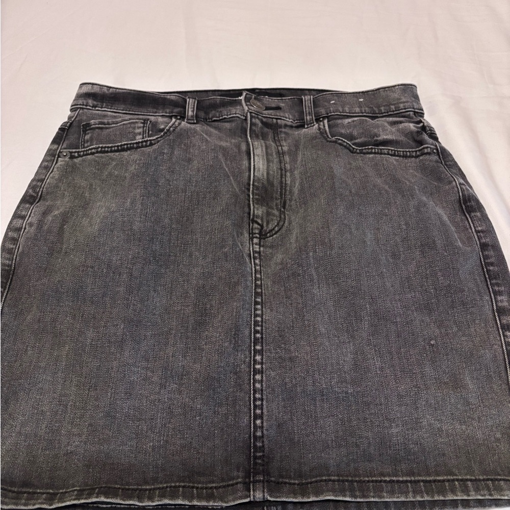 Express Charcoal Denim Skirt